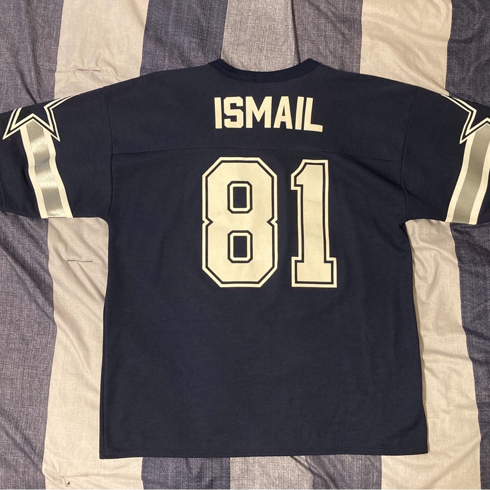 Vtg Raghib Rocket Ismail Dallas Cowboys Football Jersey Sz L Blue Logo Athletic
